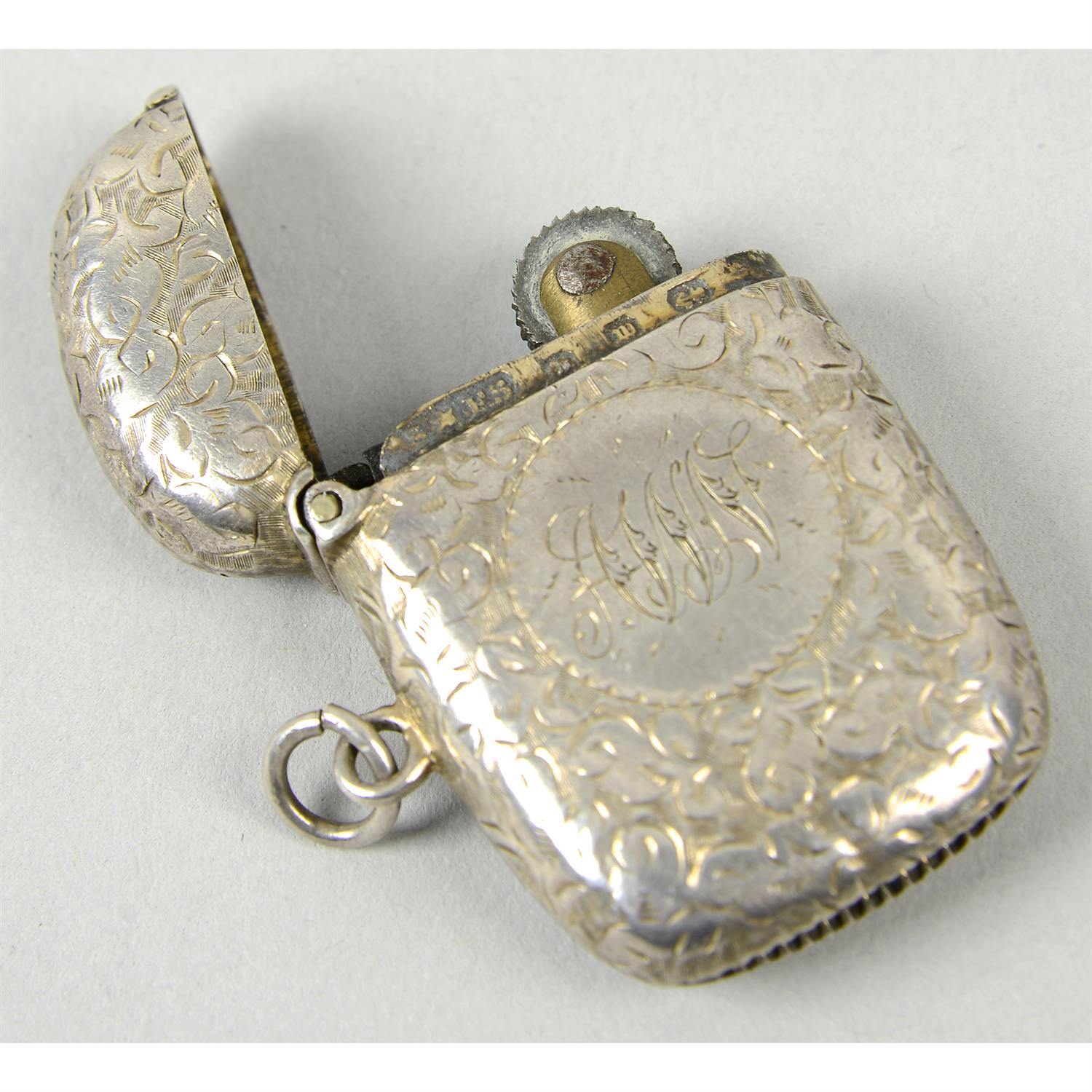 Four late Victorian silver vesta cases. - Image 2 of 5