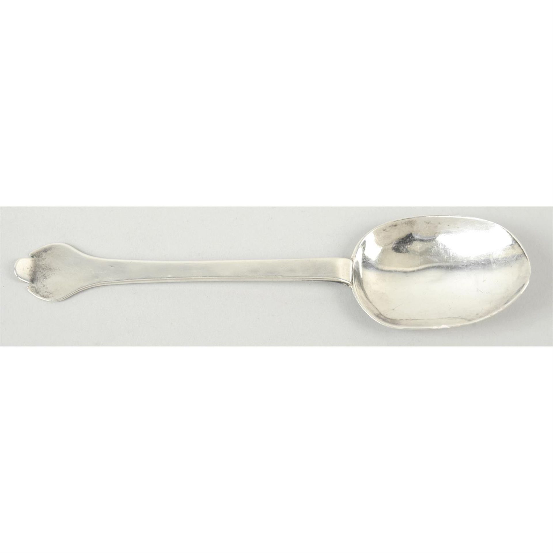 A late 17th century provincial silver Trefid spoon by Eli Bilton, Newcastle.