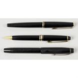 A mixed selection of assorted pens, to include Montblanc and Cross examples, etc.