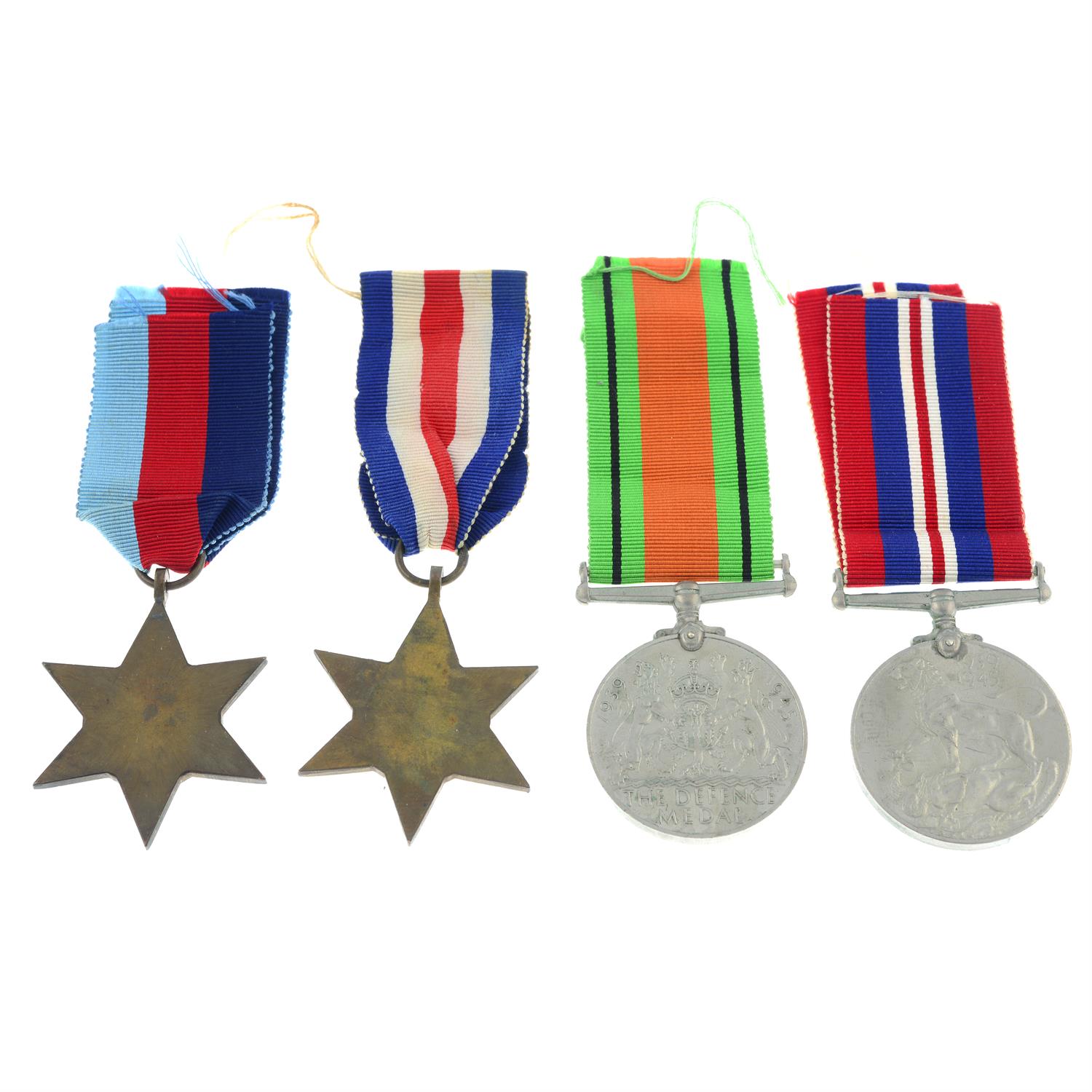 A group of four WWII medals, plus printed ephemera. - Image 2 of 3