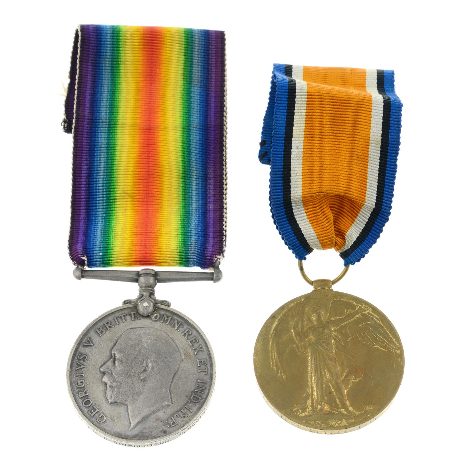 A Great War Trio; together with a Great War Pair & a WWII Defence Medal in postage box. - Image 3 of 4