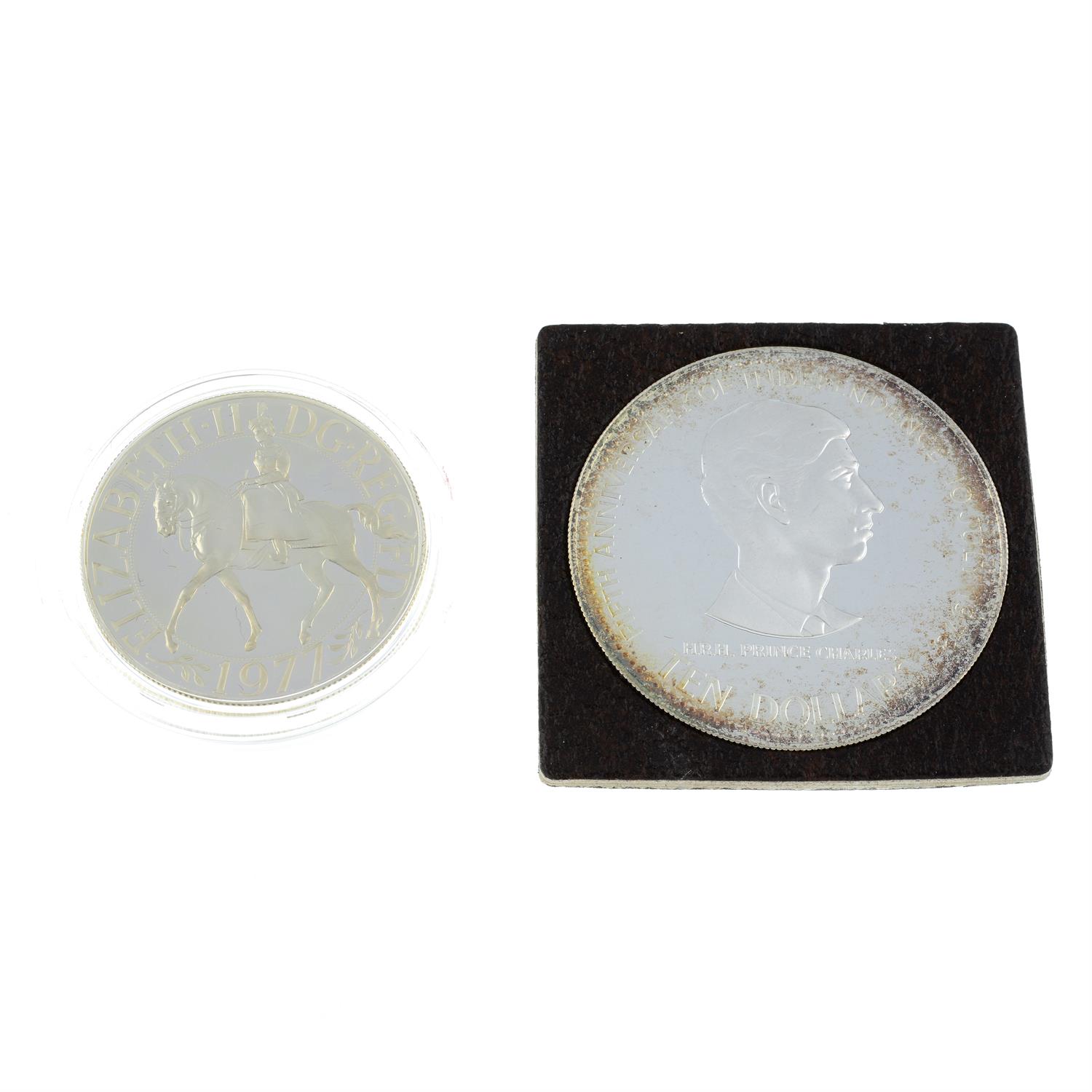 Bahamas, Elizabeth II, proof silver 10-Dollars 1978, together with British proof Silver Jubilee - Image 2 of 3