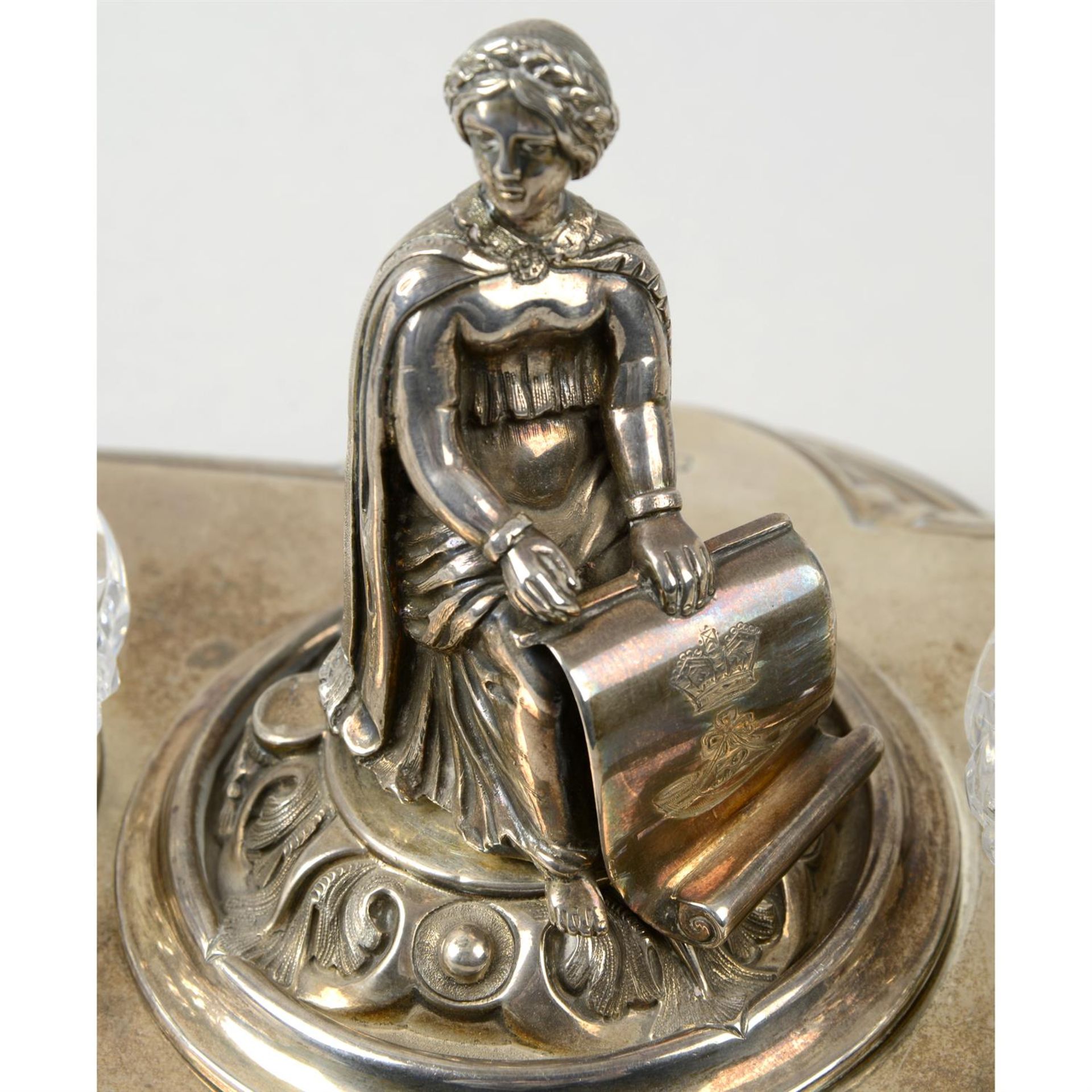 A mid-Victorian silver inkstand. - Image 3 of 4