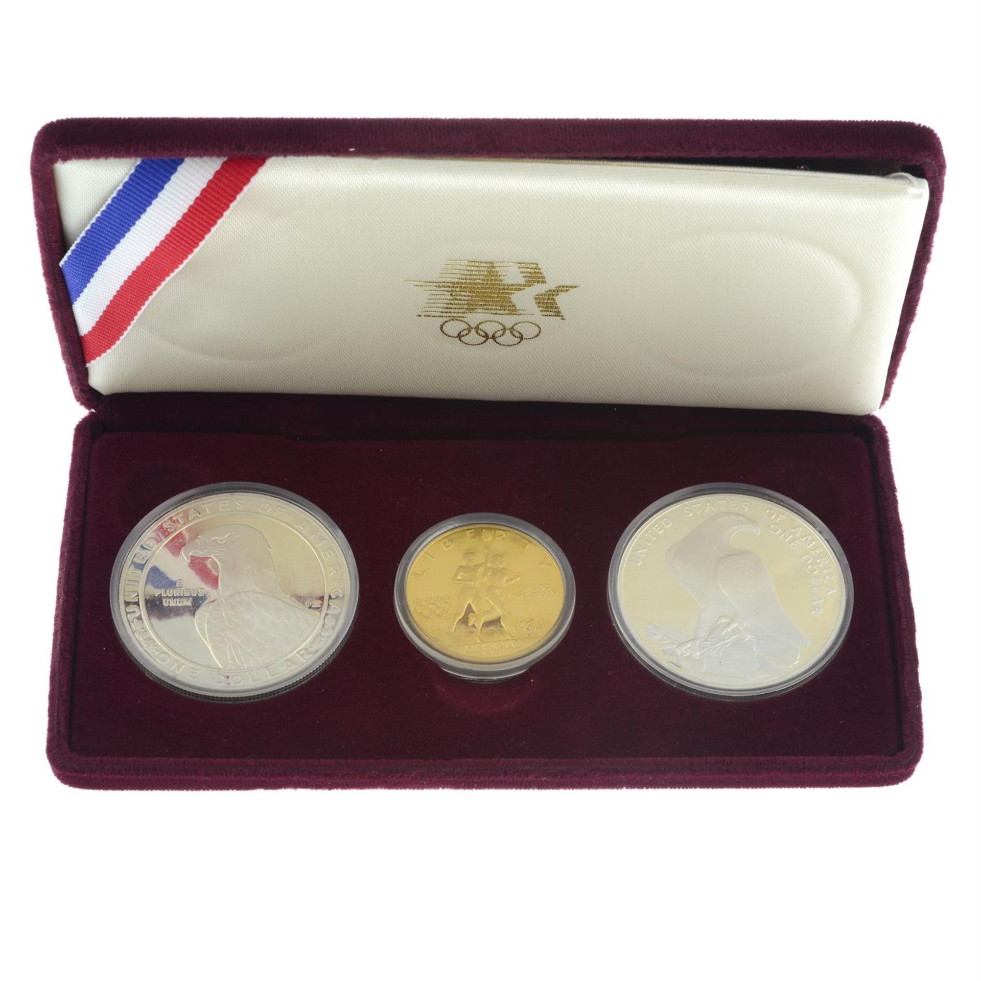 USA, Los Angeles Olympics 1984, commemorative proof coin set.