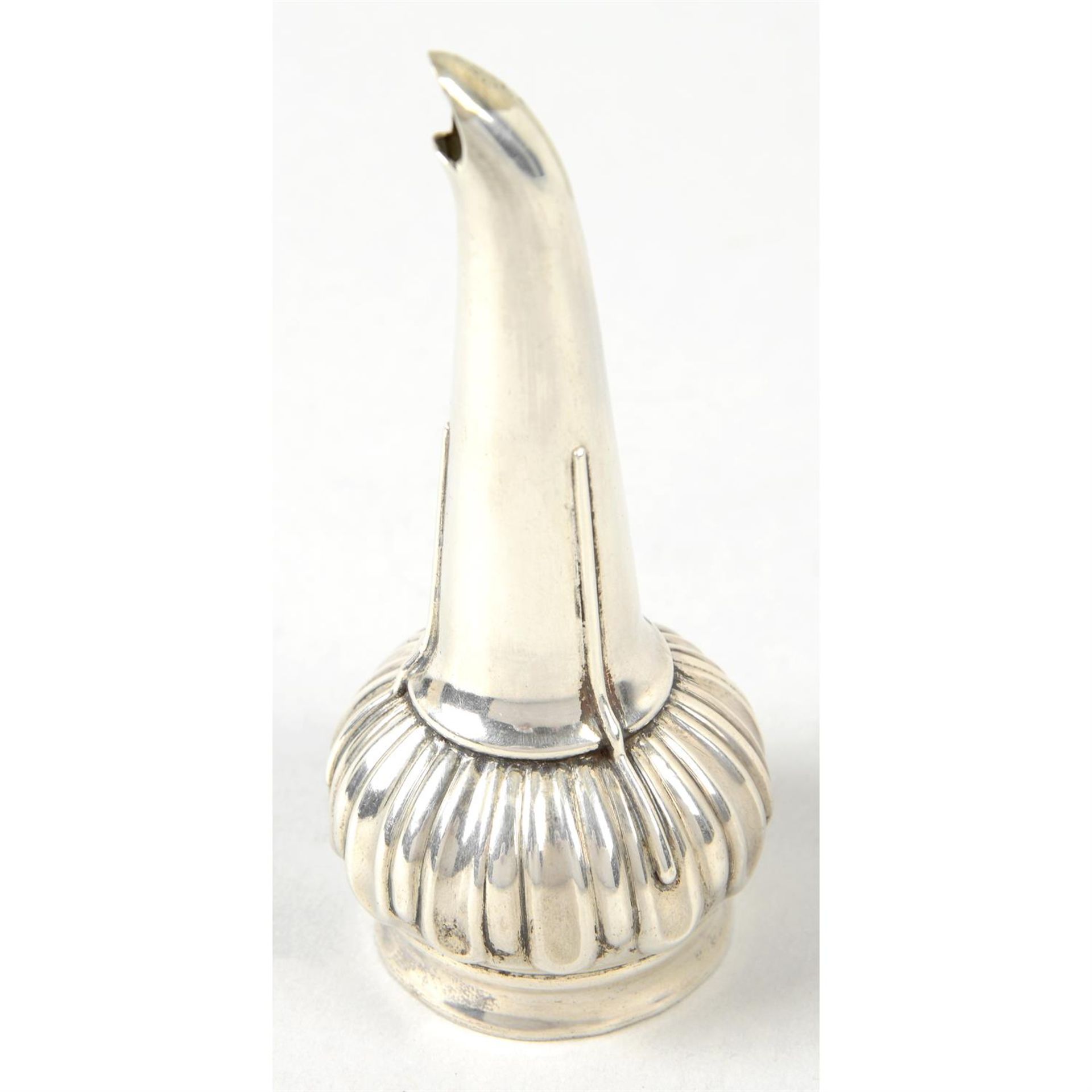 A George III silver part wine funnel.