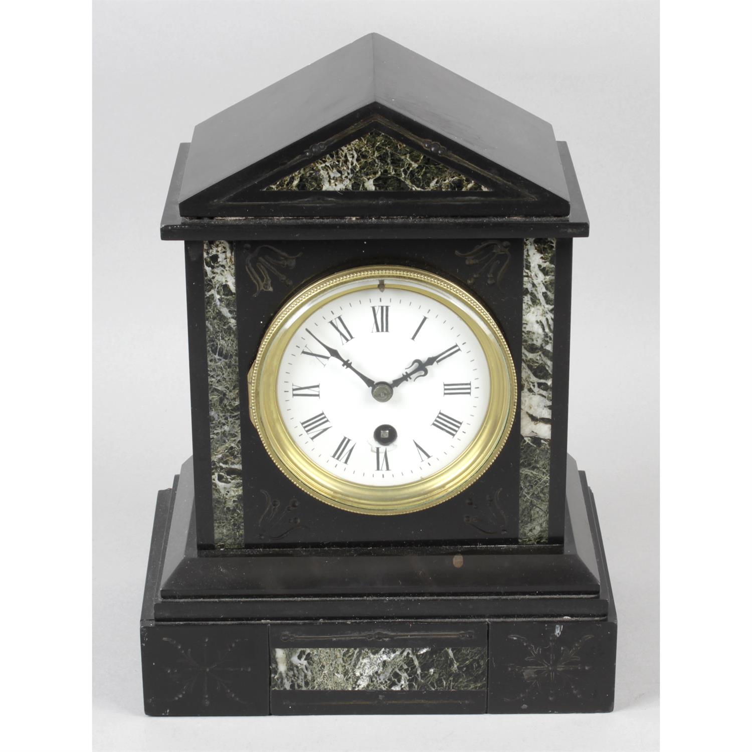 A selection of assorted items, to include various mantel clocks, together with a framed print and - Image 2 of 2