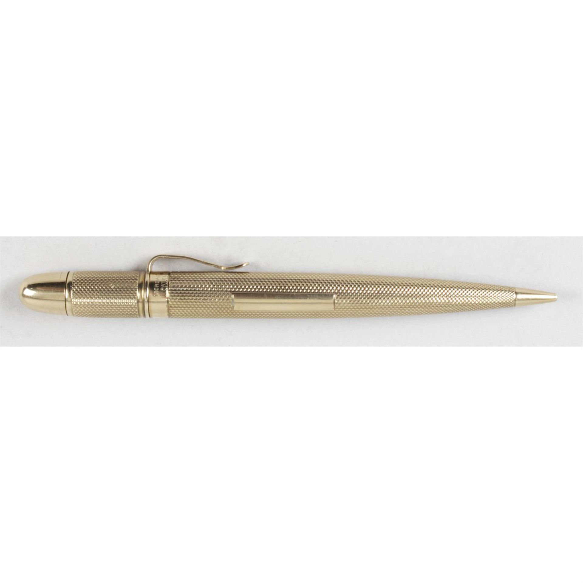 A Mordan Everpoint patent 9 carat gold cased propelling pencil.