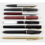 A mixed selection of assorted pens, to include Montblanc, Cross and Waterman examples, etc. (8)