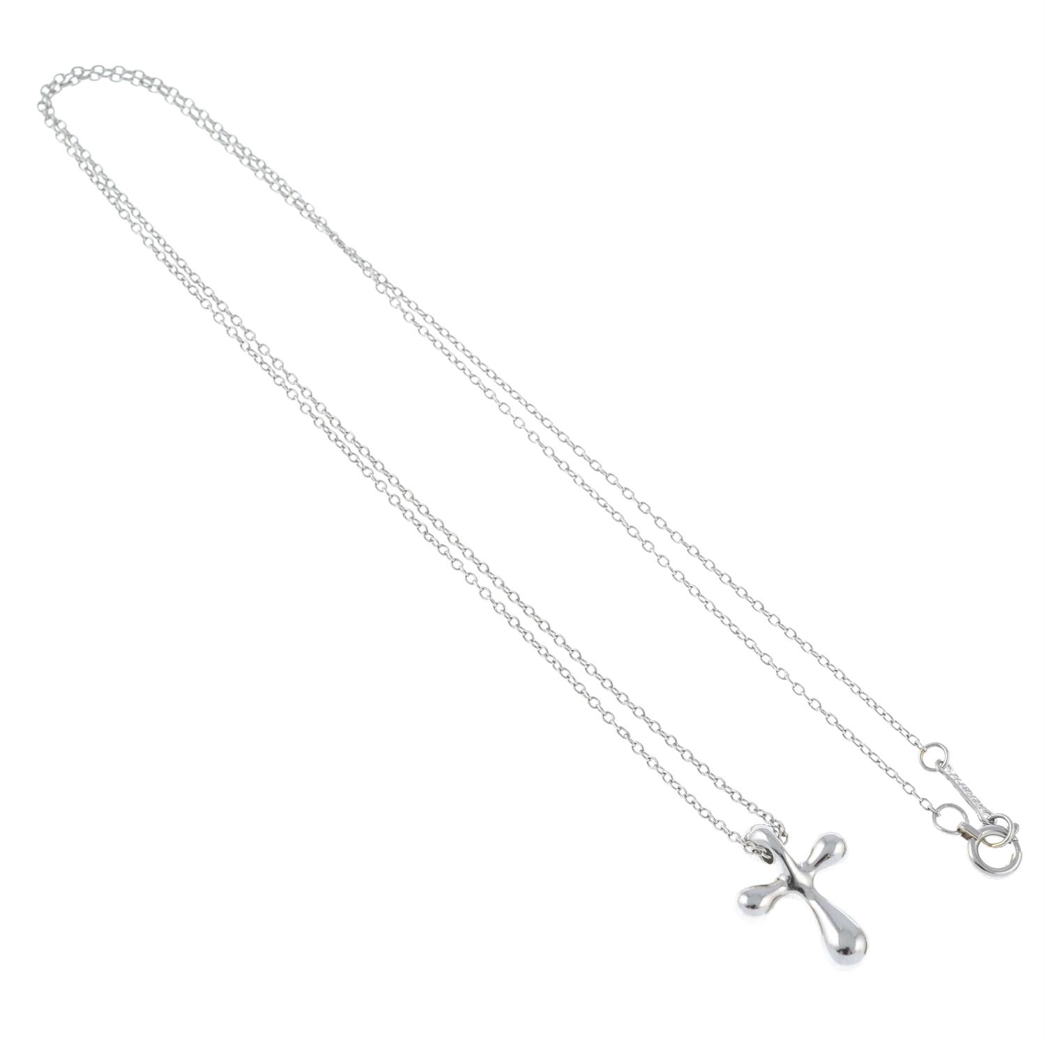 A cross pendant, with chain, by Elsa Peretti for Tiffany & Co. - Image 2 of 3