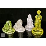 A John Derbyshire pressed glass figure of a young Victoria circa 1874 in a ceremonial grown