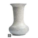A Ruskin Pottery dove grey high fired vase of globe and shaft form, impressed Ruskin England and