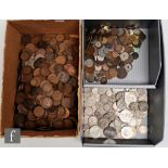 A large collection of 19th and 20th Century continental coinage, also post 1947 nickel and copper