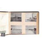 An Edwardian album of views of Malta and photographs and prints of battleships to include assorted