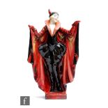 A 1930s Royal Doulton Art Deco figurine Marietta HN1341, red colourway, modelled by Leslie