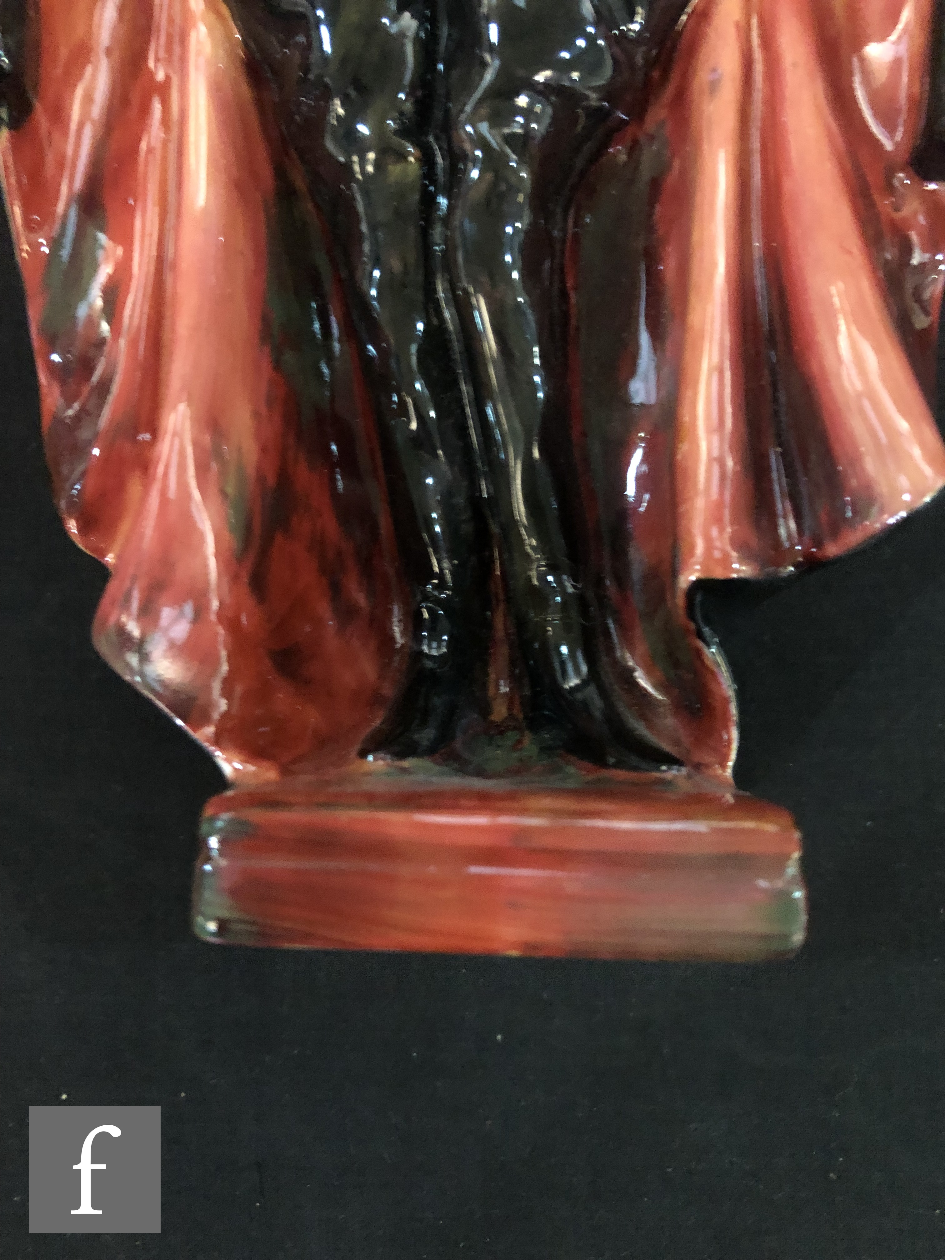 A 1930s Royal Doulton Art Deco figurine Marietta HN1341, red colourway, modelled by Leslie - Image 5 of 7