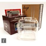 A boxed 1980s Guzzini 'Amanda' ice bucket designed by Ambrogio Pozzi, together with a pair of