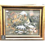 A Chinese school gouache, 'The Manchu Settlement', 39cm x 56cm, framed and glazed.