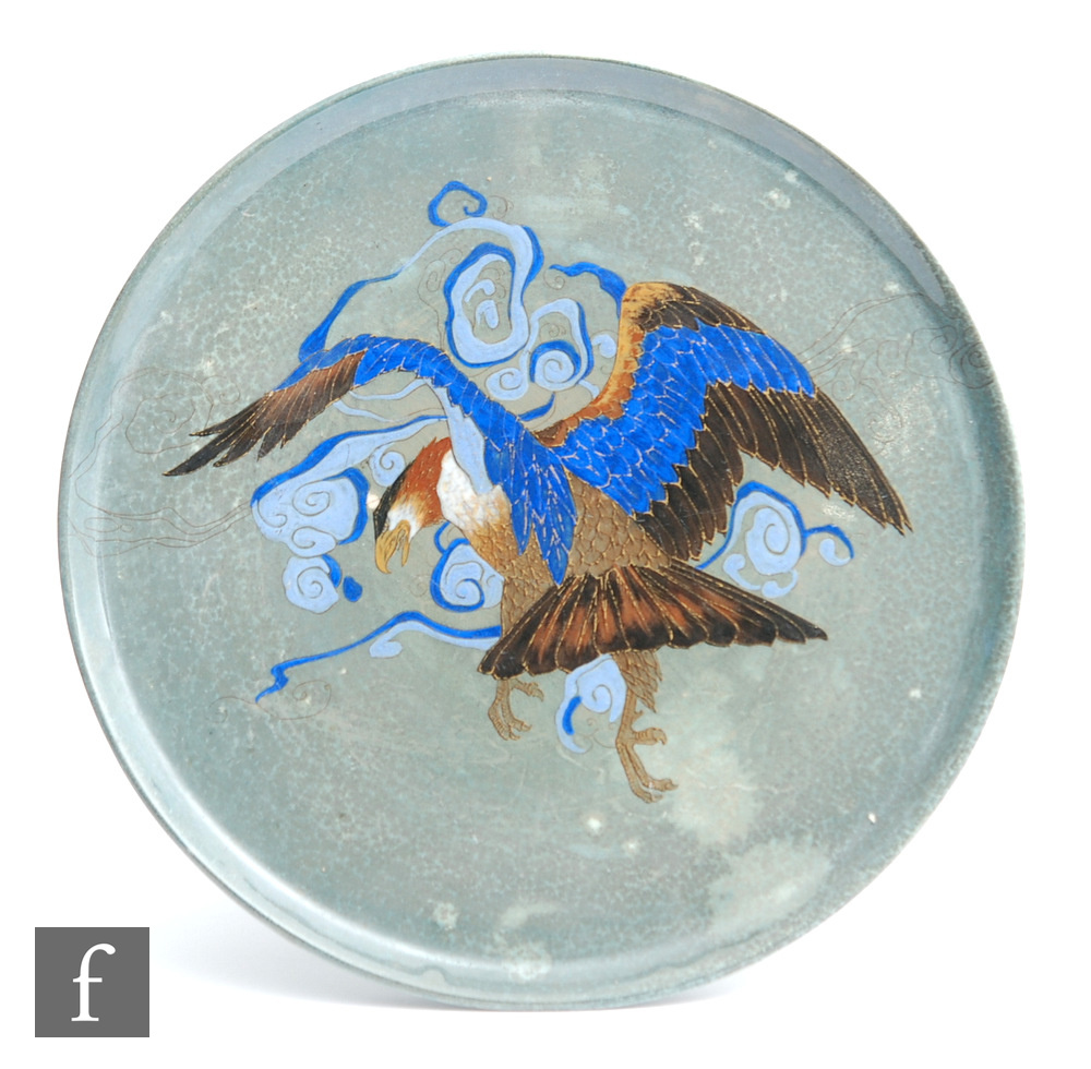 An early 20th Century Royal Doulton Titaniam comport decorated to the centre with an eagle in flight