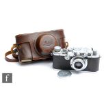 A 1935 Leica IIIA rangefinder camera, serial no. 170890, chrome finish, Leitz 1:35 f50mm lens,