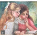 AFTER PIERRE AUGUSTE RENOIR - 'The Reading', pastel drawing, bears signature, framed, 51cm x 56cm,