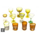 A collection of 19th Century and later drinking glasses to include examples from Stevens &