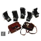 A collection of 1940s/50s medium format folding cameras, to include Agfa Billy I, Agfa Billy