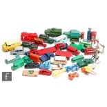 A collection of assorted unboxed and playworn diecast models by Corgi, Dinky, Matchbox and
