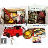 A collection of assorted toys, to include a boxed Clifford Western Express, Rainbow Toys Bump n Ride