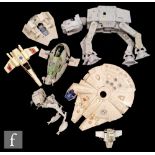 A collection of Kenner Star Wars vehicles and mini-rigs, most with instructions, to include
