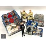 A collection of assorted action figures, including four Toy Biz X-Men, four Galoob Micro Machines