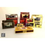 A collection of Matchbox Models of Yesteryear, various ages and box types, with some Matchbox