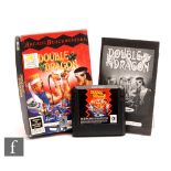 A Sega Genesis / Mega Drive Double Dragon game cartridge with manual, in card box with inner card