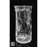A 1930s John Walsh Walsh Art Deco clear crystal glass vase designed by Clynne Farqhuarson in the