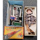 A mixed lot of assorted toys, to include a HO gauge Lima train set with a DB 218 218-6 diesel