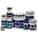 Susan Williams-Ellis - Portmeirion - A collection of storage jars in the Talisman pattern in