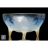 Rene Lalique - A Lys pattern bowl (no 382) circa 1924, of circular form relief moulded to the