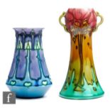 Minton Secessionist - Two early 20th Century vases of varying form, the first of flared form with