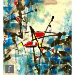 Chinese School - Abstract in red, yellow and blue, signed indistinctly and dated 2018 in the