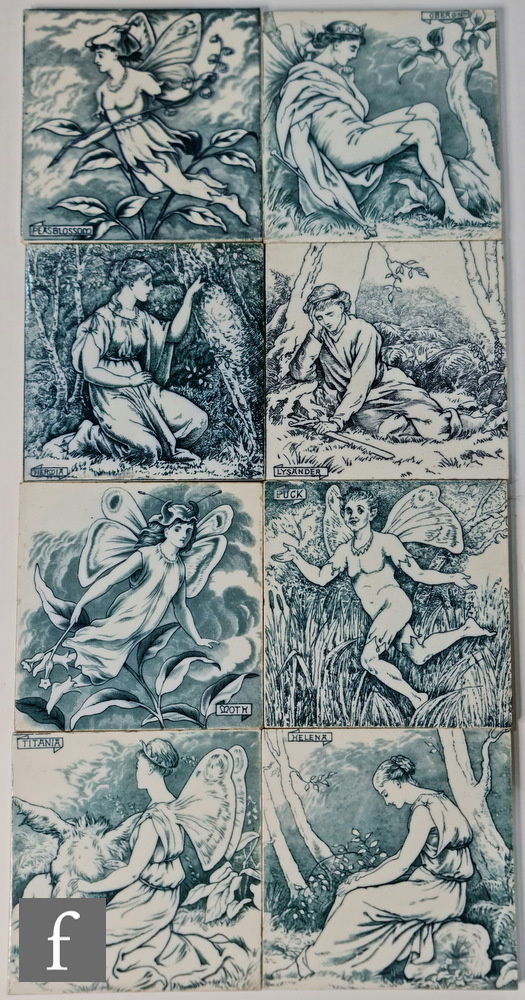 Thomas Allen - Wedgwood - Eight 6 inch tiles from the Midsummer Night's Dream series, pattern 278