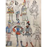 Albert Wainwright (1898-1943) - A sketch depicting various sketches of costume designs, to the