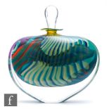 Peter Layton - London Glassblowing - A contemporary studio glass Paradiso scent bottle of compressed