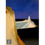Donald Hamilton Fraser, RA (1929-2009) - 'Seascape with Cliffs', oil on canvas, signed, bears Paul