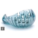 Helen Slater Stokes - A large kiln cast glass sculptural form titled Coquille, the crescent shape