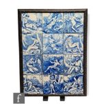 Thomas Allen - Wedgwood - A framed set of twelve 6 inch tiles depicting characters from