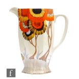 Clarice Cliff - Rhodanthe - An Athens shape jug circa 1934, hand painted with a stylised tree