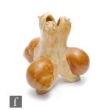 Pierrefonds - An early 20th Century French Art Nouveau solifleur vase formed as three snails,