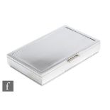 Sivgard Bernadotte for Georg Jensen - A Danish silver box, plain rectangular form with stepped