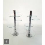 Multiform London - A pair of Art Deco 'Multiform' display stands, the chrome stand with
