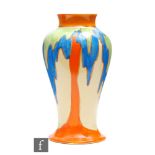 Clarice Cliff - Fantasy Tree - A shape 14 Mei Ping vase circa 1929, hand painted with a stylised