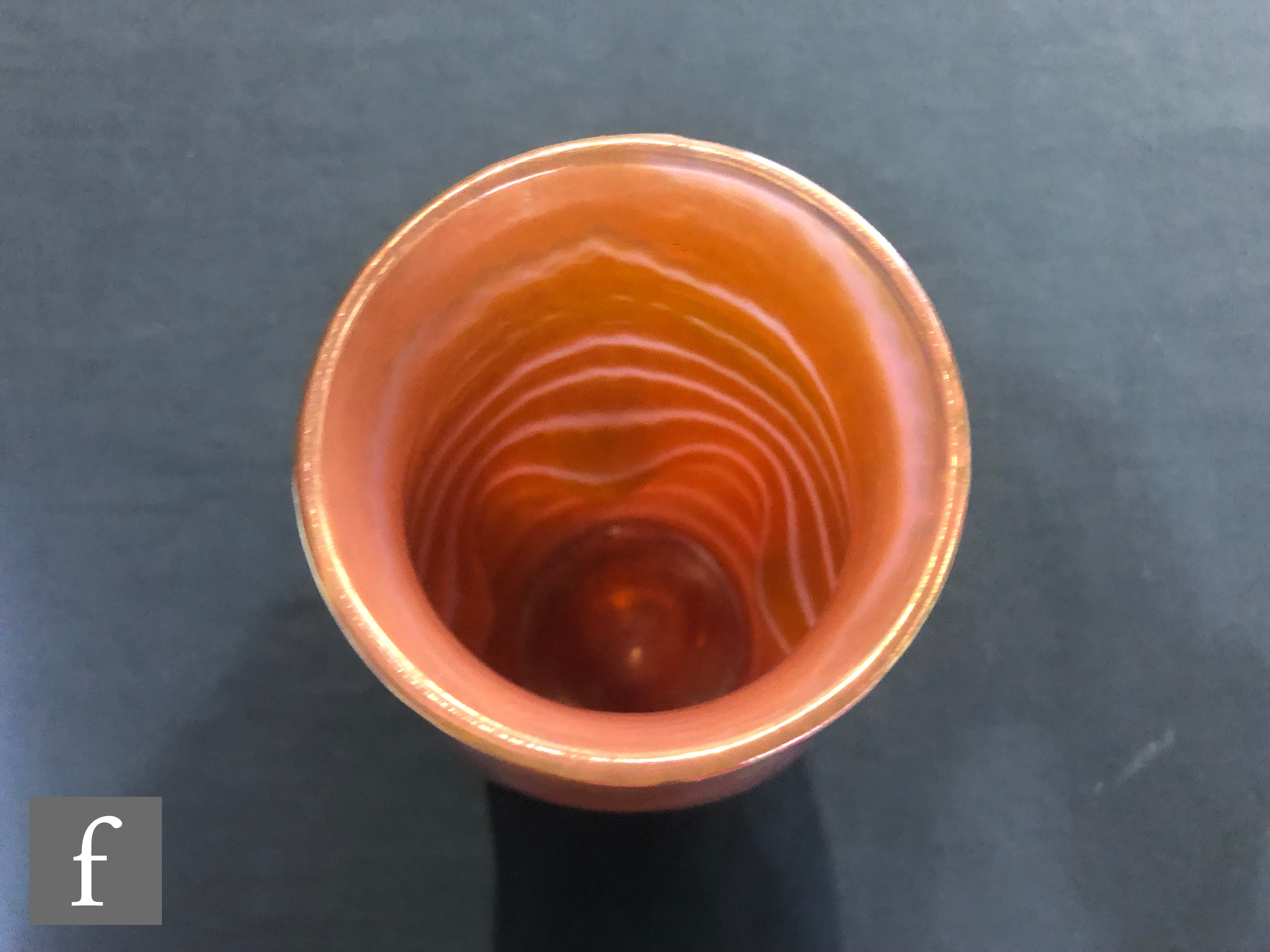 Loetz - A Phaenomen Genre glass vase, circa 1907, PG 5301, the dimpled cylinder form with everted - Image 2 of 8